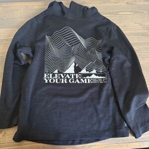 Old Navy Active Boys Small Black Breathable Lightweight Pullover Hoodie Shirt‎